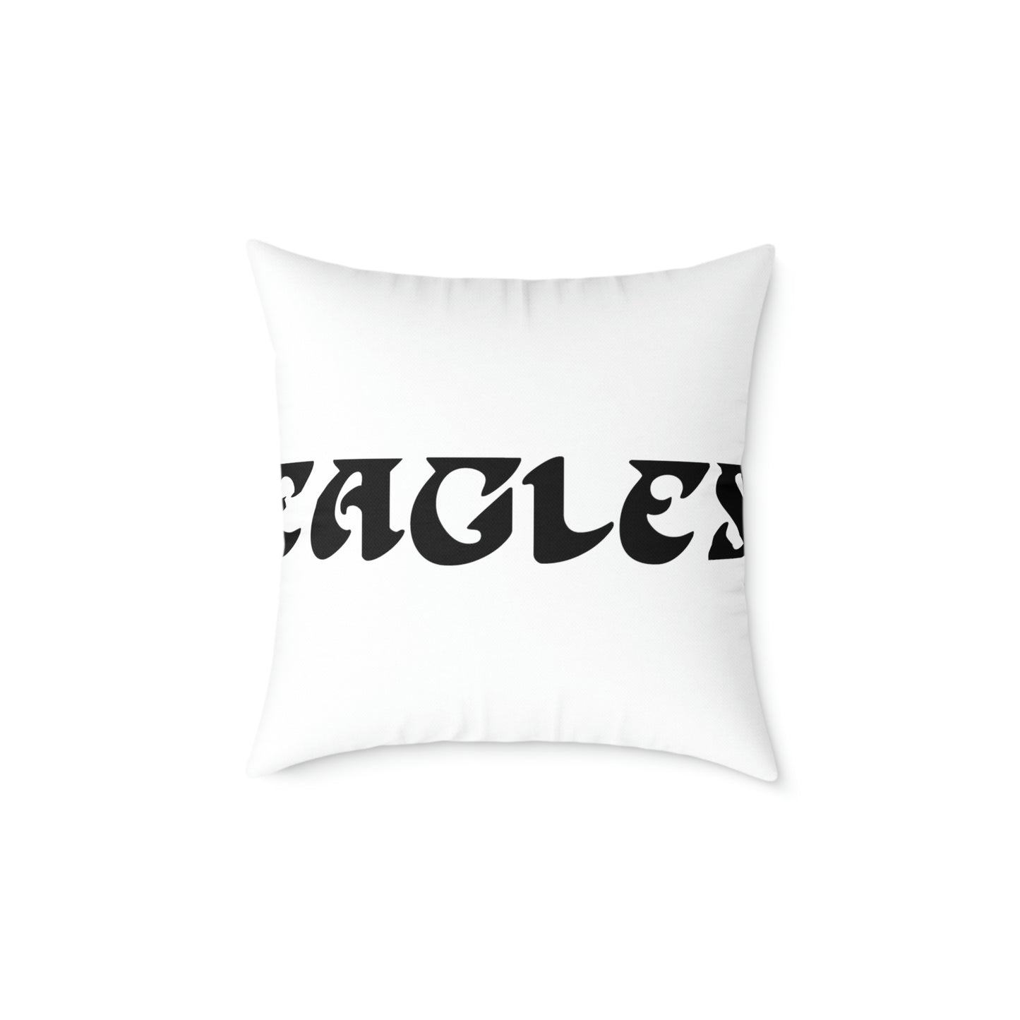White Retro Philadelphia Eagles Spun Polyester Pillow