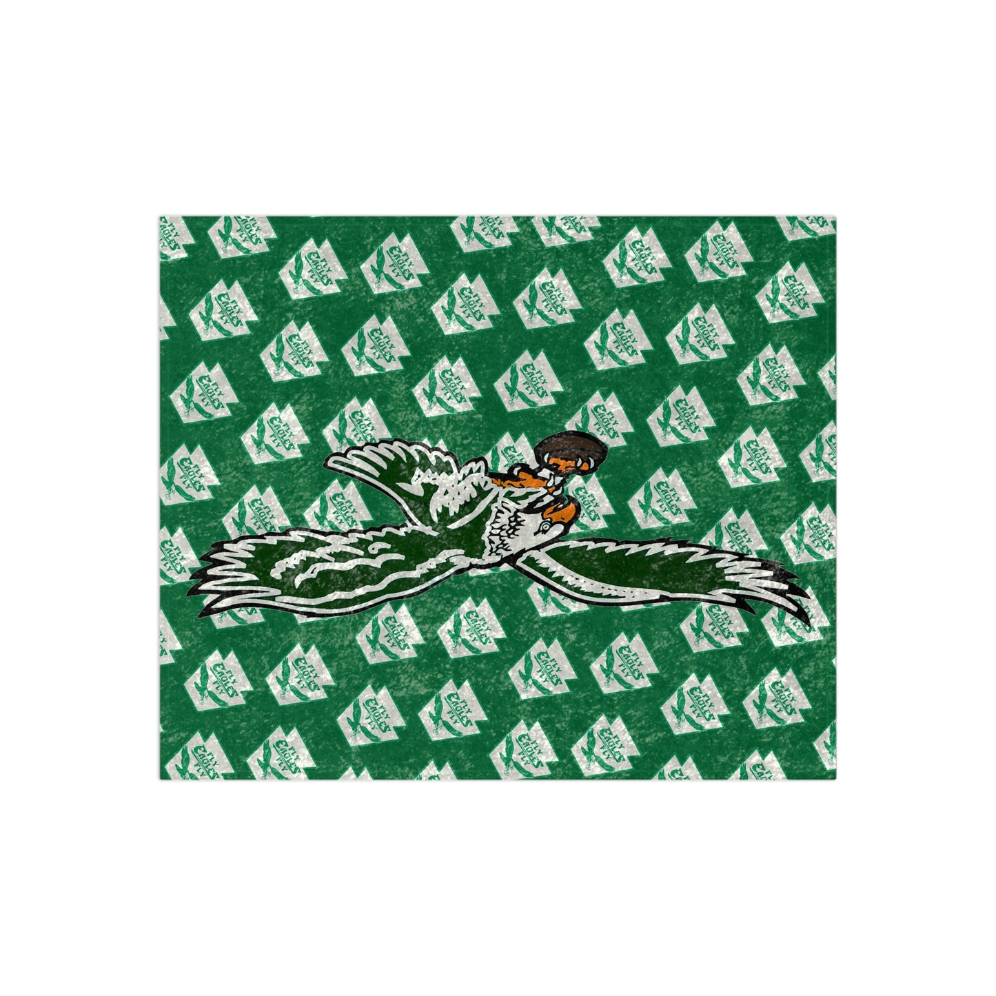 Green Philadelphia Eagles Crushed Velvet Blanket