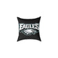 Black Philadelphia Eagles Spun Polyester Pillow