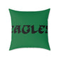 Green Retro Philadelphia Eagles Spun Polyester Pillow