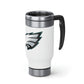Philadelphia Eagles Stainless Steel Travel Mug with Handle, 14oz