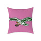 Pink Retro Philadelphia Eagles Spun Polyester Pillow