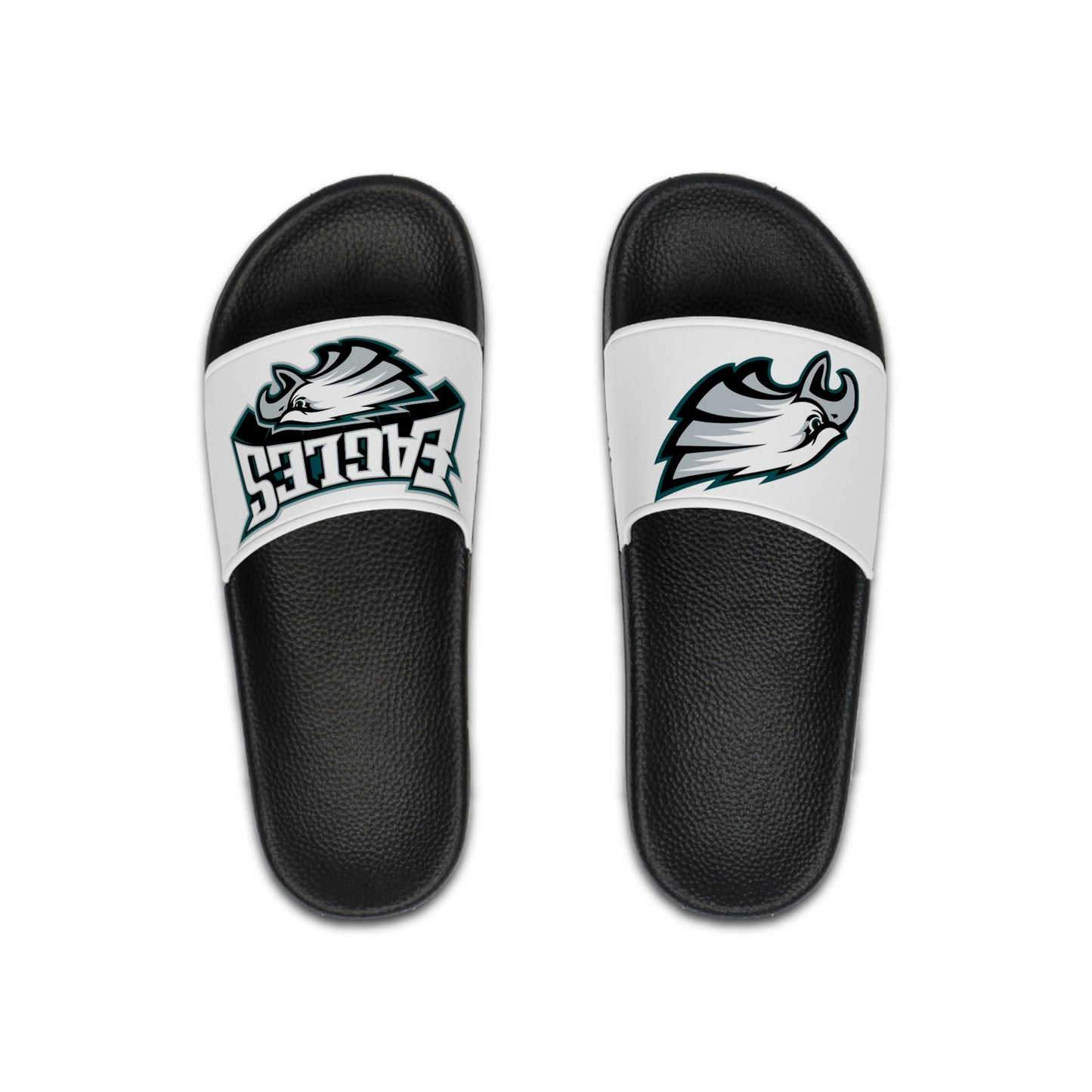 White Men's Philadelphia Eagles Slide Sandals