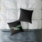 Black Retro Philadelphia Eagles Spun Polyester Pillow