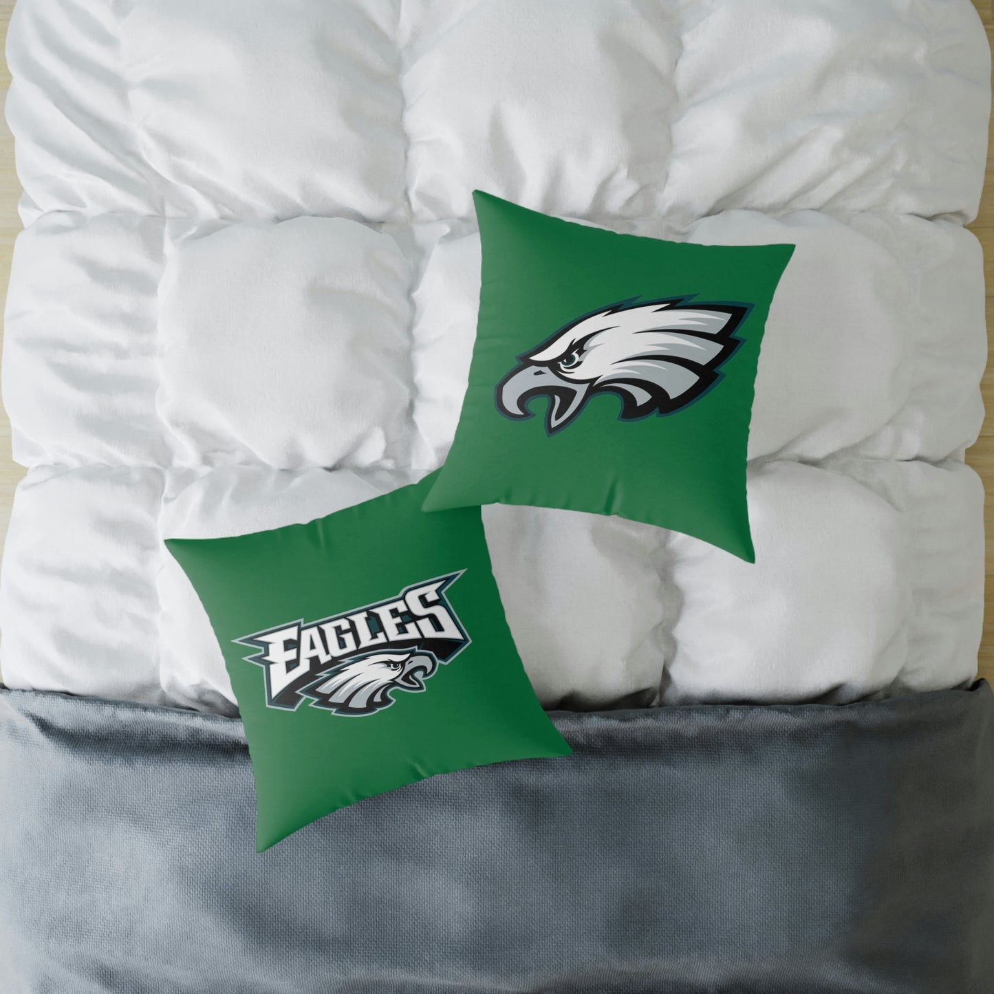 Green Philadelphia Eagles Spun Polyester Pillow