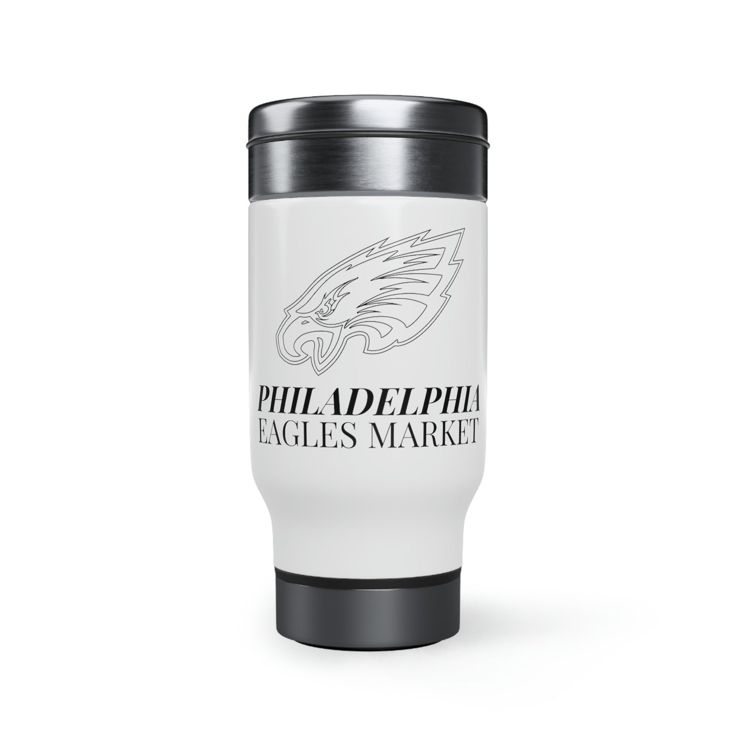 Philadelphia Eagles Market Stainless Steel Travel Mug with Handle, 14oz