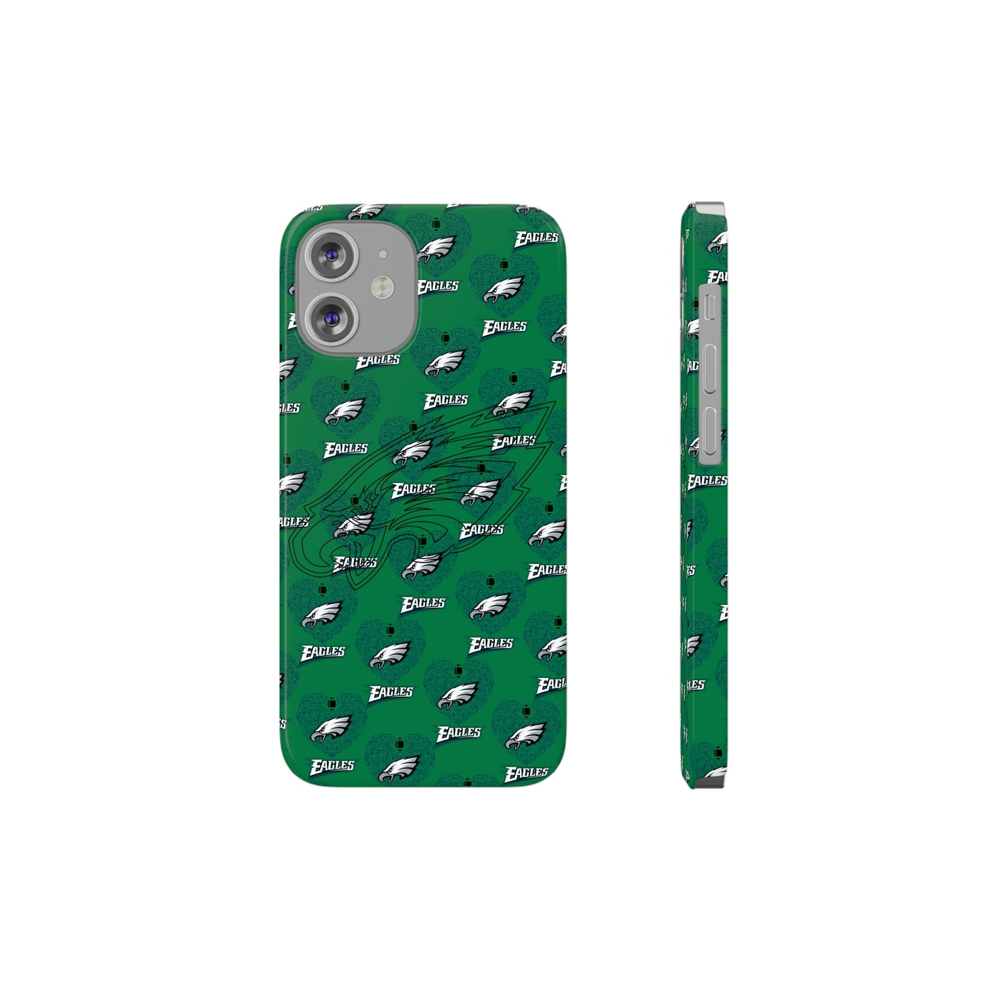 Green Philadelphia Eagles Heart Barely There iPhone Case