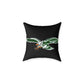 Black Retro Philadelphia Eagles Spun Polyester Pillow