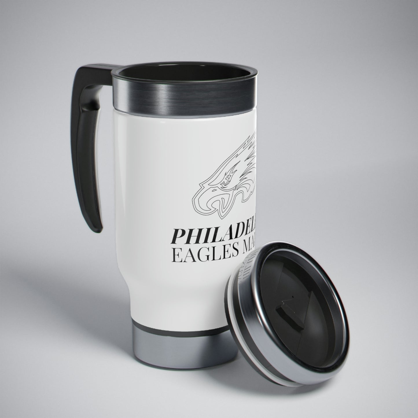 Philadelphia Eagles Market Stainless Steel Travel Mug with Handle, 14oz